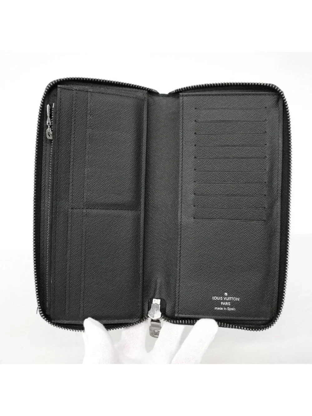 Louis Vuitton Wallet Monogram Eclipse Zippy Vertical Black
